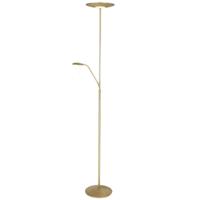 Steinhauer Vloerlamp met leeslampjeZenith 2-lichts messing mat - 7972ME
