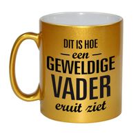 Gouden geweldige vader cadeau koffiemok / theebeker 330 ml Gouden geweldige vader cadeau koffiemok / theebeker 330 ml