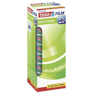 tesa 57074-00000-01 tesafilm Eco & Clear Transparant (l x b) 33 m x 19 mm 8 stuk(s)