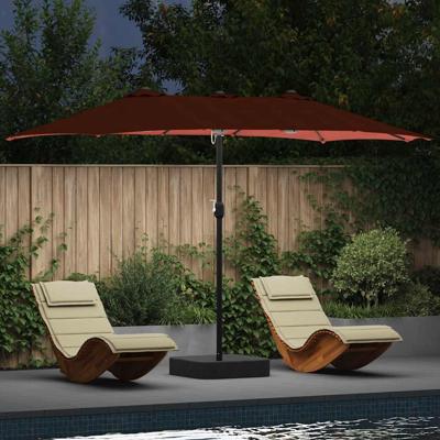 Tuinparasol Terracotta 385 x 209 x 244 cm Stof