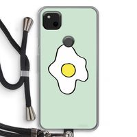 Spiegelei: Pixel 4a Transparant Hoesje met koord