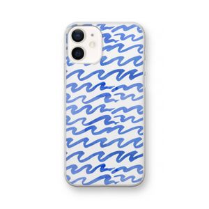 Blauwe golven: iPhone 12 Transparant Hoesje