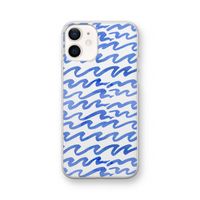 Blauwe golven: iPhone 12 Transparant Hoesje