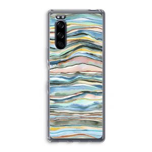 Watercolor Agate: Sony Xperia 5 Transparant Hoesje