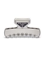 Prada barrette à logo Triangle - Argent