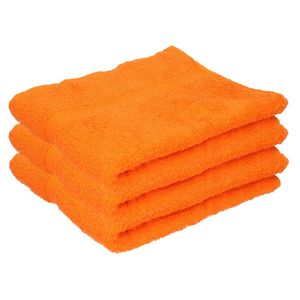 3x Luxe handdoeken oranje 50 x 90 cm 550 grams   -