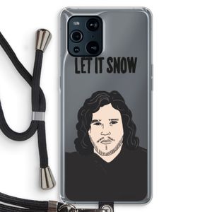 Let It Snow: Oppo Find X3 Pro Transparant Hoesje met koord