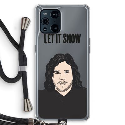 Let It Snow: Oppo Find X3 Pro Transparant Hoesje met koord