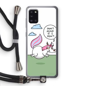Unicorn: Samsung Galaxy A31 Transparant Hoesje met koord
