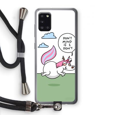 Unicorn: Samsung Galaxy A31 Transparant Hoesje met koord