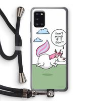 Unicorn: Samsung Galaxy A31 Transparant Hoesje met koord