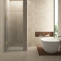 Nisdeur Wiesbaden Less 200 cm 8 mm Nano Helder Glas Geborsteld Messing (alle maten)