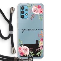 Rozen: Samsung Galaxy A32 4G Transparant Hoesje met koord