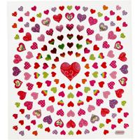 Creativ Company Stickers, kleine harten, vel 15x16,5 cm, ca. 108 stuk, 1 vel