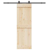 Doos met onderdelen voor schuifdeur 200 cm staal zwart