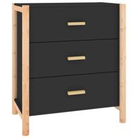 The Living Store Dressoir Industrieel - 62 x 38 x 70 cm - Zwart - thumbnail