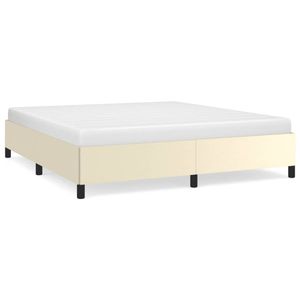 vidaXL Bedframe kunstleer crèmekleurig 180x200 cm