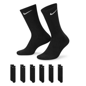 Nike Everyday Cushioned Sportsokken 6-Pack Zwart Wit