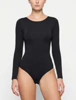 Fine Woman Body dames - Bodystocking - lange mouw - Ronde hals