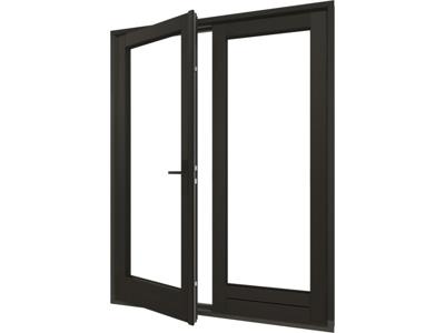 Trendhout Stapeldorpeldeur - dubbel - 2x deur 83,4x216,9 + kozijn 178x226,3 cm - zwart (incl. DTS en deurbeslag)- - Hout- Trendhout