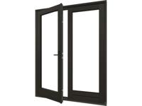 Trendhout Stapeldorpeldeur - dubbel - 2x deur 83,4x216,9 + kozijn 178x226,3 cm - zwart (incl. DTS en deurbeslag)- - Hout- Trendhout