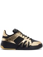 Giuseppe Zanotti baskets métallisées à empiècements - Noir