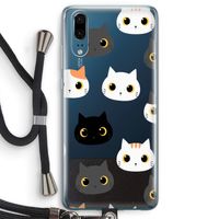 Katten: Huawei P20 Transparant Hoesje met koord