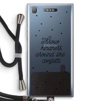 Confetti: Sony Xperia XZ1 Transparant Hoesje met koord