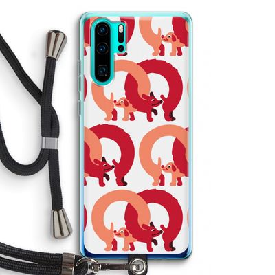 Dogs: Huawei P30 Pro Transparant Hoesje met koord