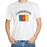 Wit heren t-shirt Kameroen
