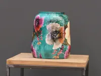 TS Collection bloempot blooming metaal 21x24cm smaragd