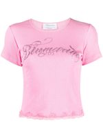 Blumarine T-shirt verfraaid met kralen - Roze - thumbnail