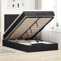 Ottoman bed met matrassen en LED's 120x200cm fluweel zwart