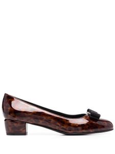 Ferragamo escarpins Vara en cuir verni - Marron