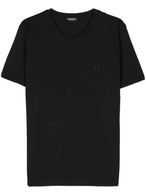 DONDUP T-shirt met geborduurd logo - Zwart