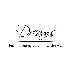 Dreams, follow them - Muursticker