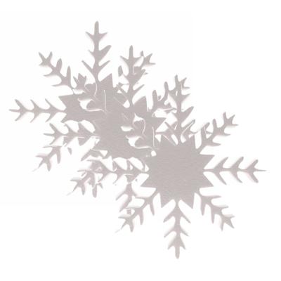 Piepschuim ijskristal vorm - 3x - wit - 30 x 5 cm - hobby/knutselmateriaal - DIY sneeuwvlok