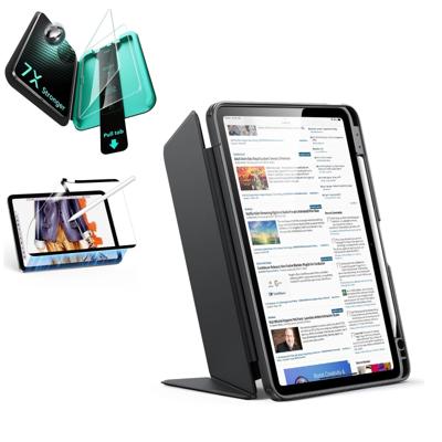 iPad Air 11" (M4) 2026 Bundle Flip Magnetic Case with Pencil Holder, Paper-Feel Magnetic & Armorite® Protection - Black