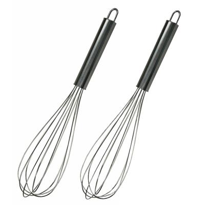 Keukengerei garde - 2x - zilver - RVS - 28 cm - mixen en mengen