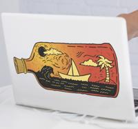 Stickers voor laptop Tropische fles
