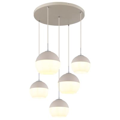 Globo 5-lichts hanglampRagusa rond zand bruin - 15999-5HR