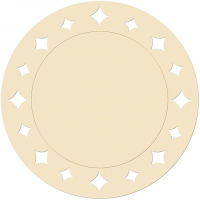 Creme placemats met sterren 33 cm