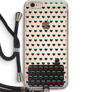 Hartjes: iPhone 6 PLUS / 6S PLUS Transparant Hoesje met koord