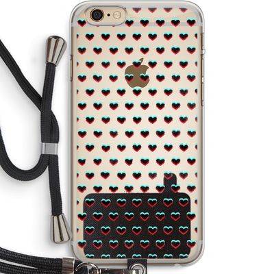 Hartjes: iPhone 6 PLUS / 6S PLUS Transparant Hoesje met koord