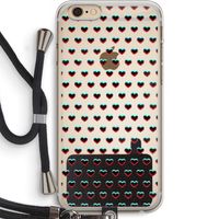 Hartjes: iPhone 6 PLUS / 6S PLUS Transparant Hoesje met koord