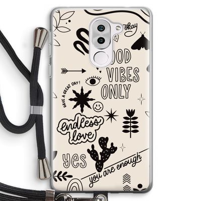 Good vibes: Honor 6X Transparant Hoesje met koord