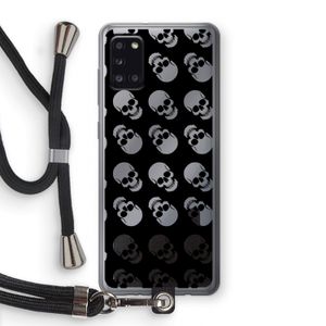 Musketon Skulls: Samsung Galaxy A31 Transparant Hoesje met koord
