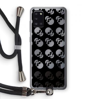Musketon Skulls: Samsung Galaxy A31 Transparant Hoesje met koord