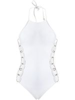 Amir Slama metallic details swimsuit - Blanc - thumbnail