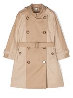 Burberry Kids panelled cotton trench coat - Tons neutres